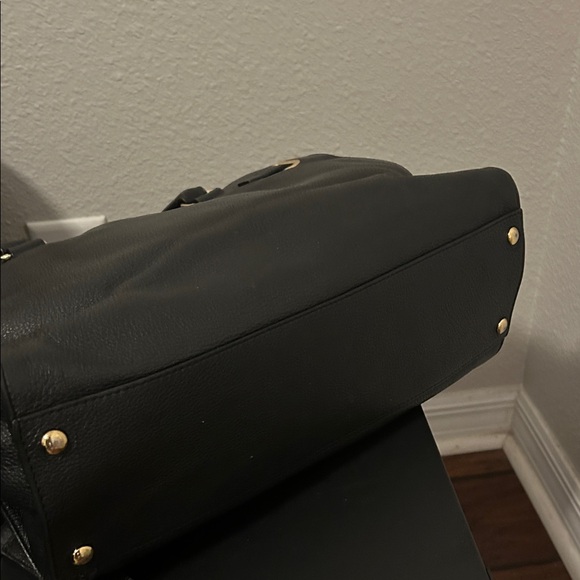 Michael Kors Black Satchel with Gold Accents - Picture 4 of 14